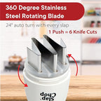 Original Slap Chop Slicer with Stainless Steel Blades & Cheese Graty | Manual Food Chopper & Twist Grater for Cheese, Vegetables, Salad Toppings, & More | Lightweight & Easy to Clean