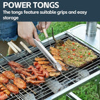 Heavy Duty Grill Tools Set Multi-Function Grill Set Accessories BBQ Set Premium Stainless Steel Spatula Fork & Tongs, Barbecue Utensils Tool Kit Gift for Men Women Grilling Lover Outdoor
