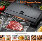 Vacuum Sealer for Food 90Kpa Powerful Vacuum Sealing Machine 7 in 1 Modes with Freshness Storage Bag Powerful Big Size (Don't Need Press)
