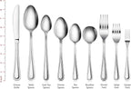 New Star Foodservice 1029710 Bead Pattern, 18/0 Stainless Steel, Bouillon Spoon, 6.3-Inch, Set of 12