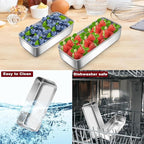 LIANYU Stainless Steel Loaf Pans Set of 4 for Baking Bread, 1 Large (12x5 Inch) & 3 Medium (9x5 Inch) Bread Pans, Ideal for Lasagna, Meat, Cake, Brownies, Durable & Non Toxic, Oven & Dishwasher Safe