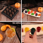 Actvty Skull Chocolate Molds, Halloween Chocolate Candy Molds, 2 Packs 10 Cavity Skull Silicone Molds with 5 Different Designs for Making Chocolate, Candy, Gummy, Jello, Cake Decor, Wax Melts