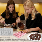 2PCS Silicone Flower Molds,Flower Chocolate Mold,Rose Leaf Tulip Daisy Bow Tie Candy Molds Silicone Gummy Jello Ice Cube Baking Soap Pudding Cookie Molds for Desserts Making,Cupcake Toppers,Cake Decor