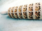 MAPLE LEAVES ROLLING PIN PATTERN WOODEN EMBOSSING ROLLING PIN for EMBOSSED COOKIES