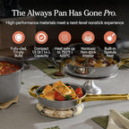 Our Place Titanium Pro Mini Cookware Duo – Always Pan & Perfect Pot with Nonstick No-Coating Technology | Tri-Ply Titanium & Stainless Steel | Safe for Oven, Induction & Cooktops up to 750°F | Gold