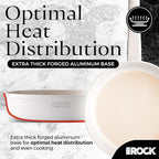 THE ROCK SOHO 9.5-Inch Ceramic Non Stick Frying Pan – Nothing Sticks, Never Warps, Lasts Longer, Non Toxic Skillet with Heat-Resistant Handle, PTFE PFOA & PFAS Free, Oven & Dishwasher Safe, Cream