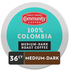 Community Coffee 100% Colombia Coffee Pods, Medium Dark Roast, Compatible with Keurig 2.0 K-Cup Brewers,12 Count (Pack of 3)