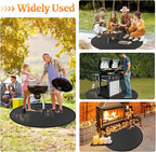 40" Round Fire Pit Mat for Solo Stove Bonfire/Under Grill Mat for Outdoor Grill Fireproof Waterproof Oil-Proof, 4 Layers Fireplace Mat BBQ Mat Solo Stove Mat Fire Pit Pad for Deck Patio Grass Smoker