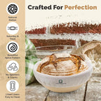 Banneton Proofing Basket Set – 10-Piece Sourdough Kit with Oval & Round Baskets, Dough Whisk, Lame, Scraper, Brush & Linen Liners – Artisan Baking Supplies for Home Bakers