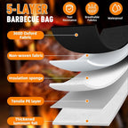 Upgraded BBQ Blanket for Resting Meat - Smoker Accessories Brisket Blanket - Insulated Meat Resting Bag with Wide Mouth for Steak/ Pork Shoulder/ Turkey - Thanksgiving Christmas Stocking Stuffers Birthday BBQ Accessories Grilling Gifts for Men Dad(21inch)