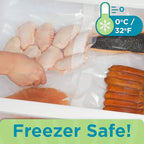 Home Logic Vacuum Bags for Food Sealer Rolls 3"x11" 20ft long rolls 3pk for Freezer and Sous Vide - Microwave Safe clear