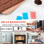 5 Pieces Silicone Break Apart Chocolate Moulds,Silicone Square Mold,Non-Stick Candy Chocolate Bar Mold,Reusable Candy Protein Silicone Chocolate Mold