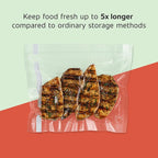 FoodSaver Custom Fit Airtight Food Storage and Sous Vide Vacuum Sealer Bags, 8 x 20', Perfect for Meal Prep and Sous Vide Cooking (Pack of 12)