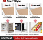 HOMEDANT White 5 Tier Laminated Boltless Heavy Duty Garage Storage Adjustable Wide Size Metal Shelving Unit Utility Rack Shelves Organization Shelf Shed Warehouse 47.7" W x 24.1" D x 71.3" H 2Pack