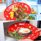 WDF 50Pack Christmas Paper Plates - Oval Paper Plates 10" x 12" for Party Supplies Christmas Trees Large Disposable Platter for Serving Tray Baby Shower Birthday