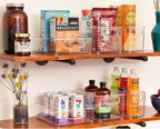 iDesign Stackable Pantry Bins, 2 Small, 2 Medium, and 2 Large Bins, 6 Pack, Clear, Made in USA