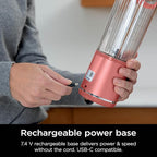Ninja Blast Portable Blender, Cordless, 18oz. Vessel, Personal Blender for Shakes & Smoothies, BPA Free, Leakproof Lid & Sip Spout, USB-C Rechargeable, Dishwasher Safe Parts, Red Clay, BC151RY