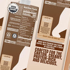 Wandering Bear Double Latte Organic Cold Brew Coffee — 32 fl oz, 3 pack - Creamy High-Protein Cold Brew Latte, 11 g Protein, Only 100 Calories, 5 g Sugar, Double Shot Strength (Shelf-Stable)