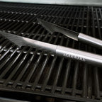 Barbecue Grill Tool Set - Stainless Steel - Strong Durable Design - Heat Resistant Glove & Bristle Free Grill Brush - Thermometer, Meat Injector, & Corn Skewers - Perfect For Smokers & Grills