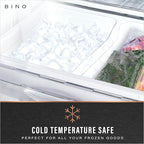 BINO | Plastic Organizer Bins, Large - 4 Pack | The SOHO Collection | Multi-Use | Pantry & Freezer Organizer Bins | Plastic Storage Containers for Home & Kitchen Org