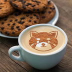 Animal Coffee Cookie Stencils - Small Animal Pattern Cute Stencils for Cookies Latte Art Bread, Reusable Template Dogs Cat Elephant Design