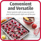 GoodCook 11" x 7" Nonstick Steel Cake Baking Pan, Multipurpose Nonstick Baking Pan for Brownies, Biscuits, and Cake, Gray