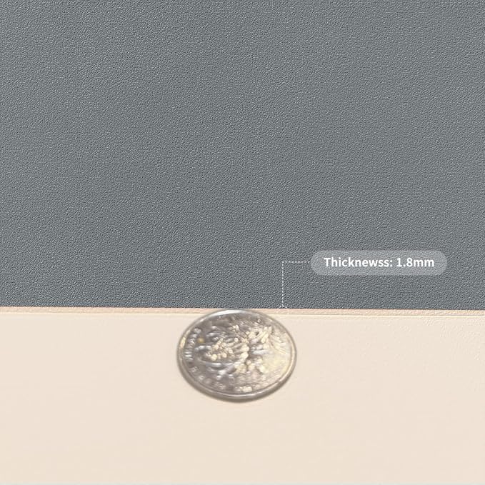 Table Protector Pad for Dining Room Table - Can Be Used On Both Sides Waterproof and Easy to Clean Good Flatness Used for Dining Table(Off White+Light Gray 46x96)