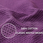 Homaxy 100% Cotton Waffle Weave Kitchen Dish Towels, Ultra Soft Absorbent Quick Drying Cleaning Towel, 13 x 28 Inches, 8-Pack, Purple