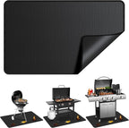 Large 60 x 40 inch Under Grill Mats for Outdoor Grill, Double-Sided Fireproof Deck Patio Protector Mat, Waterproof Oil-Proof BBQ Floor Pad Indoor Fire Pit Fireplace Mat