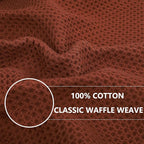 Homaxy 100% Cotton Waffle Weave Kitchen Dish Cloths, Ultra Soft Absorbent Quick Drying Dish Towels, 12 x 12 Inches, 8-Pack, Rust