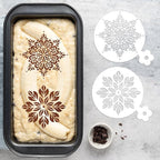 Mandala Cookie Coffee Stencils - 25 Pcs Mandala Latte Art Cookie Stencils for Coffee Cake Bread Decor, Reusable Bread Template for Sourdough Decoration Tools Baking Stencil