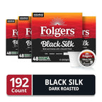 Folgers Black Silk Dark Roast Coffee, 192 Keurig K-Cup Pods