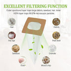 10 Pack Type I HEPA Vacuum Bags Replacement Compatible with Hoover Type I HEPA bag AH10005 UH30010COM UH30010CA, SH10000