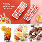 Ice Cube Trays 4 Pack, Airabc Silicone Ice Cube Trays with Removable Lid, Easy-Release Flexible 14-cube Ice Trays, LFGB Certified and BPA Free, Stackable Ice Trays with Covers for Cocktail, Freezer