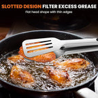 Kitchen Tongs for Cooking,Stainless Steel Spatula Tongs Locking Metal Tongs for Grilling/Barbecue/BBQ,Serving,Buffet,Perfect for Flipping Steak and Fish,Set of 2 (9 & 12 inch)