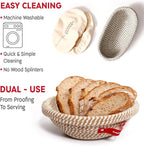 KneadAce Sourdough Starter Kit – 34oz Starter Jar, 2 Cotton Rope Banneton Proofing Baskets, Magnetic Bread Lame for Scoring – Gift for Bakers & Complete Sourdough Bread Baking Set