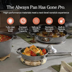 Our Place Titanium Pro Mini Cookware Duo – Always Pan & Perfect Pot with Nonstick No-Coating Technology | Tri-Ply Titanium & Stainless Steel | Safe for Oven, Induction & Cooktops up to 1000°F | Chrome