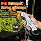 Meat Thermometer, IP67 Waterproof Digital Meat Thermometer with Backlight, Hold Function & Magnet for Grill, BBQ, Candy, Beef,Turkey，Gadgets Essentials BBQ Accessories,Mens Stocking Stuffers