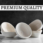 Bread Banneton Proofing Basket [Set of 2] Oval 10x6 Inch Sourdough Rising Baskets with Liner