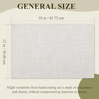 KXN Placemats Set of 8, Dual-Layer Thickened Faux Linen Table Mats, Heat Resistant & Wrinkle-Free, Machine Washable Cloth Place Mats for Kitchen Dining Indoor Outdoor (Cream Beige)