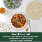 8 Inch Trivets for Hot Dishes, Hot Pots and Pans, Thick Heat Resistant Large Coaster for Kitchen, Hot Pads, Kitchen Essentials, Kitchen Decor for Table & Countertop, 6 Pcs