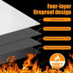 Fire Pit Mat,48-Inch Round Thickened Grill Mat for Outdoor Grill – Fire-Resistant, Waterproof & Oil-Proof Deck and Patio Protector