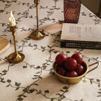patdrea Designer Linen French Tablecloth for Rectangle Table,Fall Country Breathable Floral Tablecloths,Table Cover for Kitchen Dining,Tea Party,Christmas,Thanksgiving,63"x87"-Oliveirad