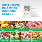 Chamber Vacuum Sealer Bags,8"x12" 200 Pcs Pre-cut Chamber Machine Pouches,Heavy Duty Chamber Vacuum Bags for Commercial Sealer,Food Storage,Meal Prep,Sous Vide,Meat Cheese Goods, BPA Free