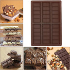 Chocolate Bar Molds Silicone Snap Bars Making Set Food Grade Break-Apart Chocolate Molds with 100pcs Storage Bags for Chocolate Bar Pistachio Candy Chocolate Snacks Milk Chocolate Bar