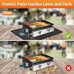 25 x 20 in Heat Resistant Grill Mats for Outdoor Grill to Protect Your Prep Table and Outdoor Grill Table, Fireproof Waterproof Oil-Proof BBQ Mat Grill Table Mat - Reusable Black (0.6mm)