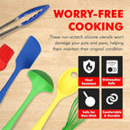Chef Craft 9 Piece Multicolor Premium Silicone Kitchen Tool Set (42088)