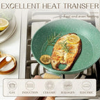 Innerwell Nonstick 9.5 Inch Skillet, Aluminum, Non-Toxic, PTFE & PFOA Free, Suitable for All Stovetops, Easy to Clean, Multipurpose