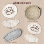 Sourdough Bread Baking Supplies - 9" Round & 10" Oval Banneton Bread Proofing Baskets with Washable Liners and Covers for Artisan Homemade Bread