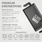 Made In Cookware - Carbon Steel Griddle + Grill Press - (Like Cast Iron, but Better) - Professional Cookware - Crafted in Sweden - Induction Compatible